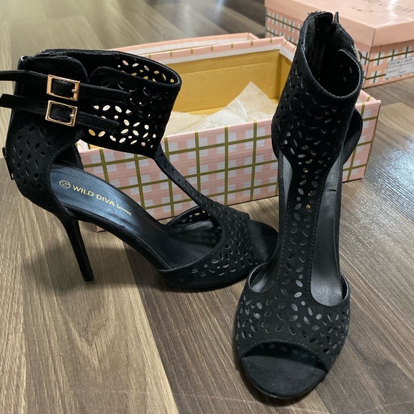 Suede Fashion Heels - Picture 2 of 6